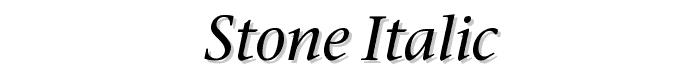 Stone Italic font